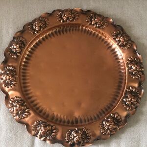 Vintage 13” Gregorian Copper USA Grandmacore Plate Tray
